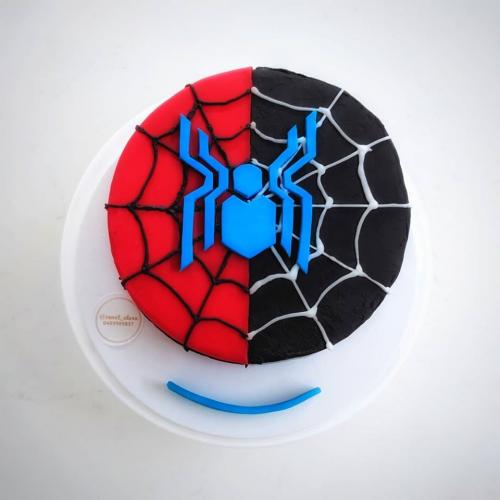 Black/Red Spiderman Cake